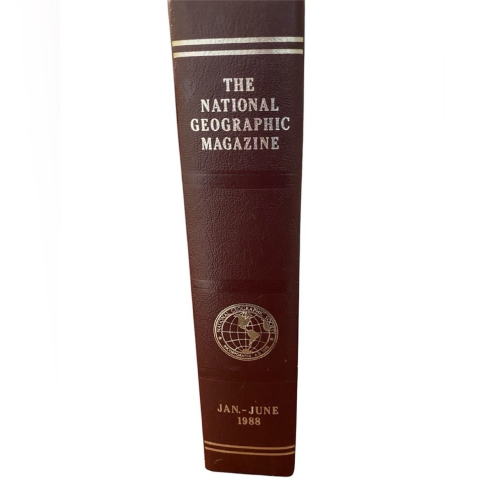 Vintage National Geographic Magazine Binder Jan-June 1988